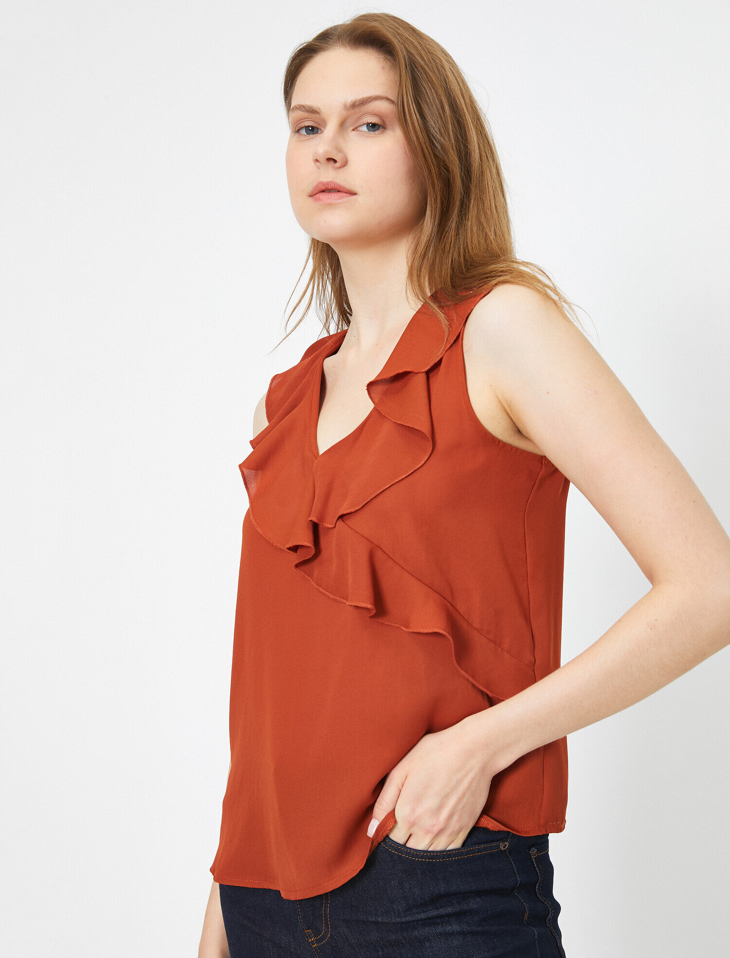   Fırfır Detaylı Bluz