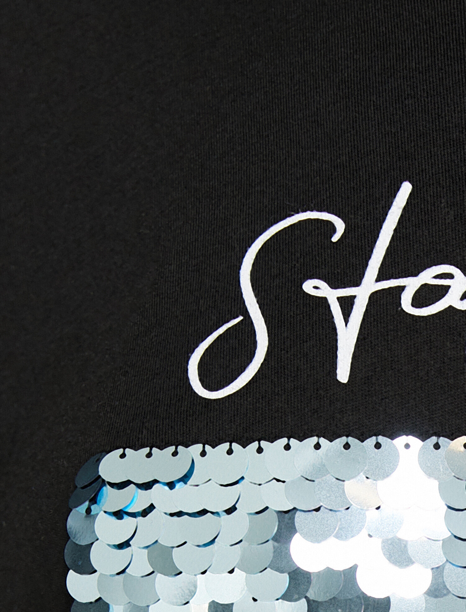   Pul Detaylı Yazı Baskılı Bisiklet Yaka Standart Kalıp Tişört