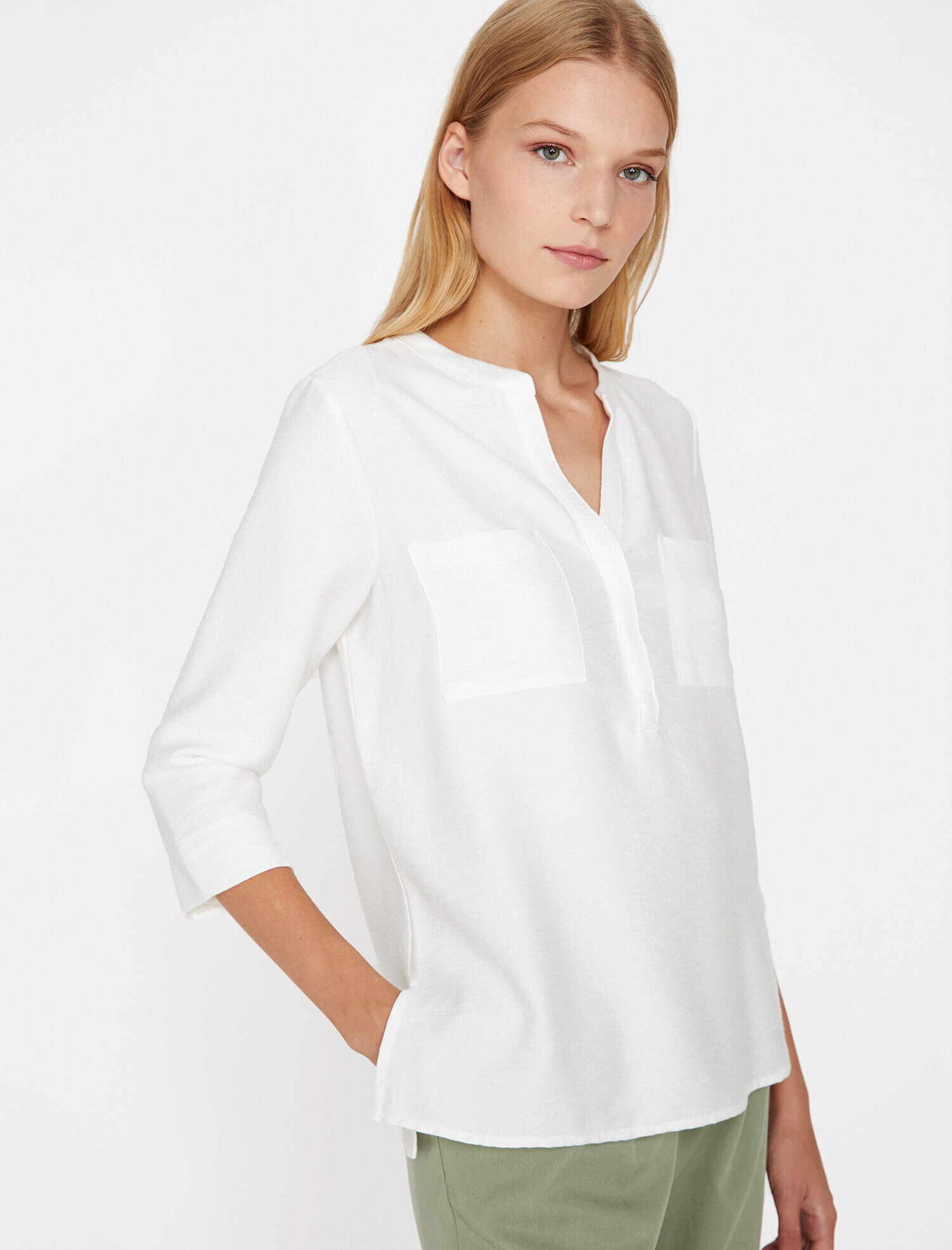   Cep Detaylı Bluz