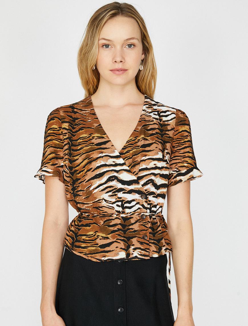   Zebra Desenli Bluz