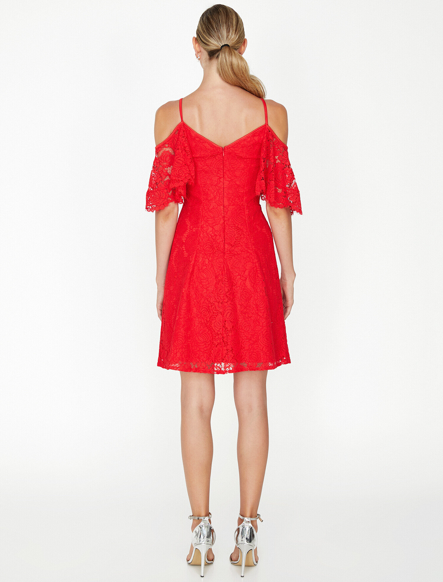   Dantel Detaylı Abiye Elbise