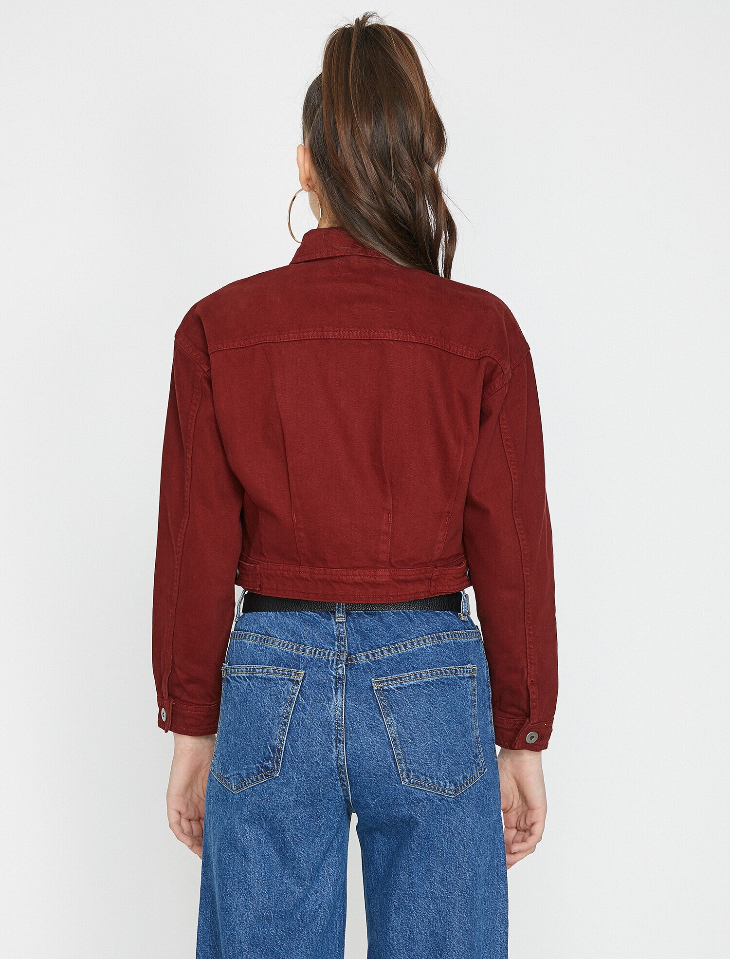   Cep Detaylı Jean Ceket