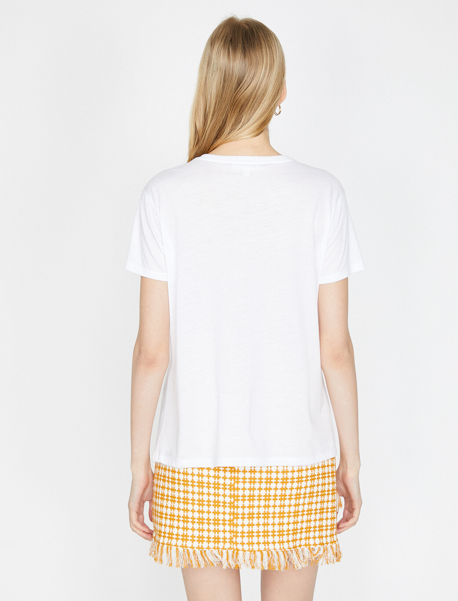   Varak Yazı Baskılı Bisiklet Yaka Standart Kalıp Tişört