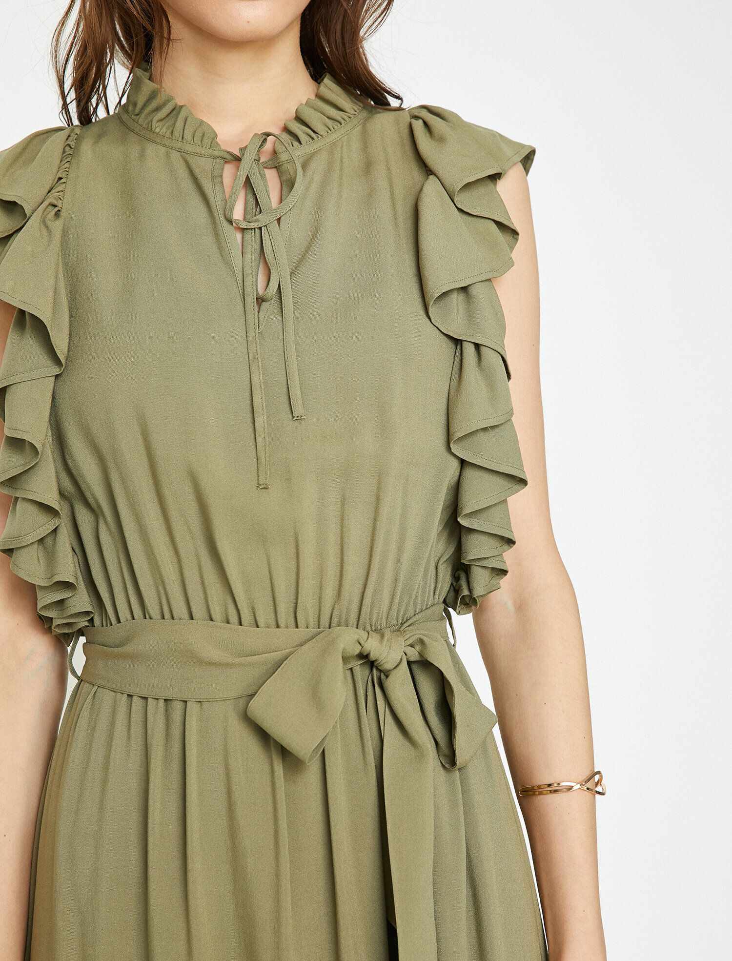   Fırfır Detaylı Elbise