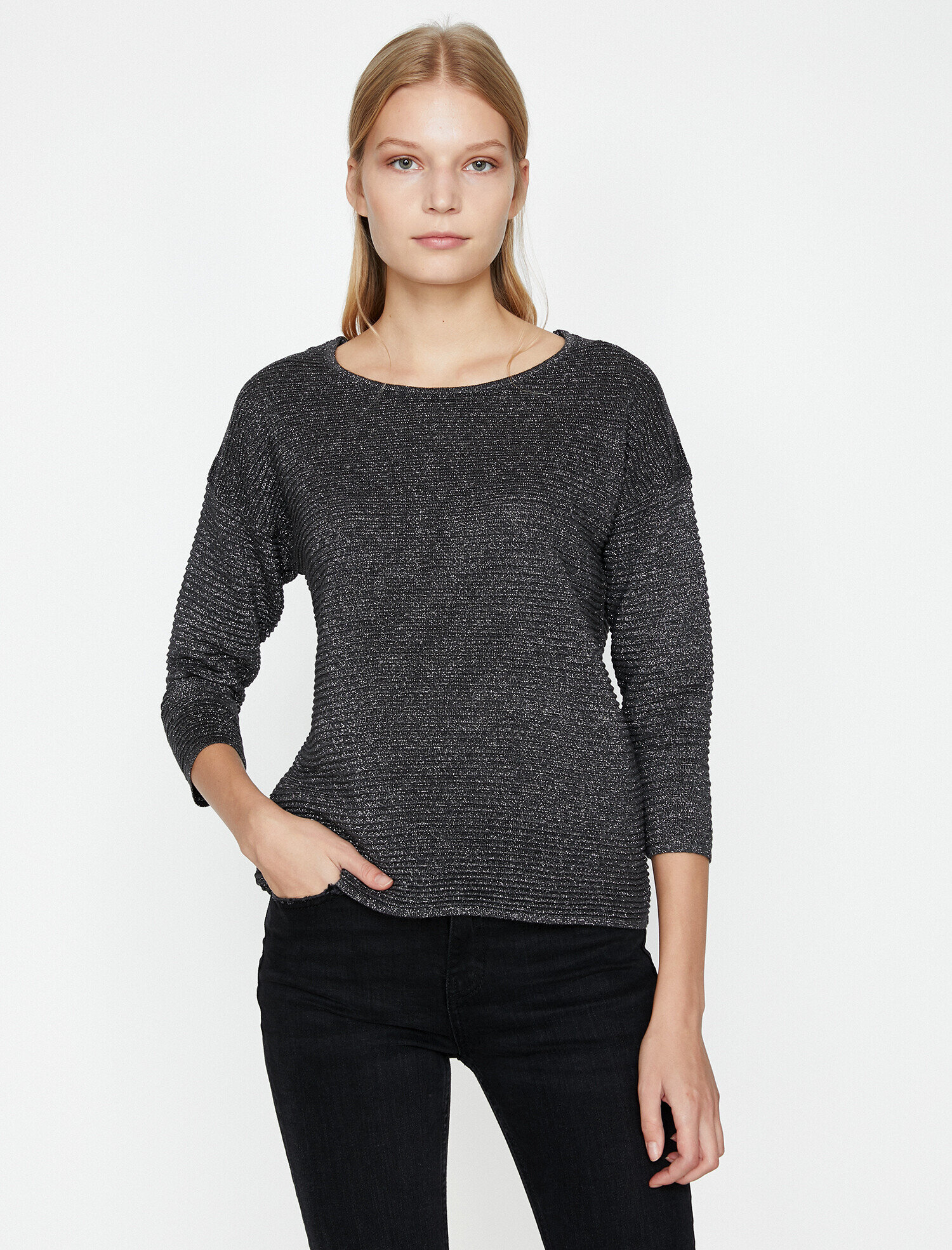   Bisiklet Yaka Triko Kazak