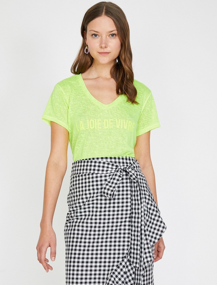  Yazılı Baskılı Tişört