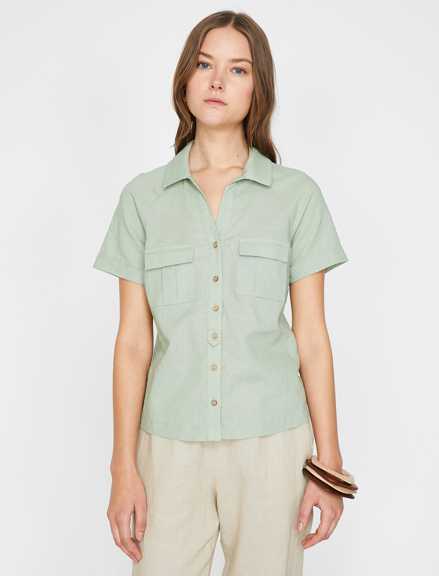   Cep Detaylı Gömlek