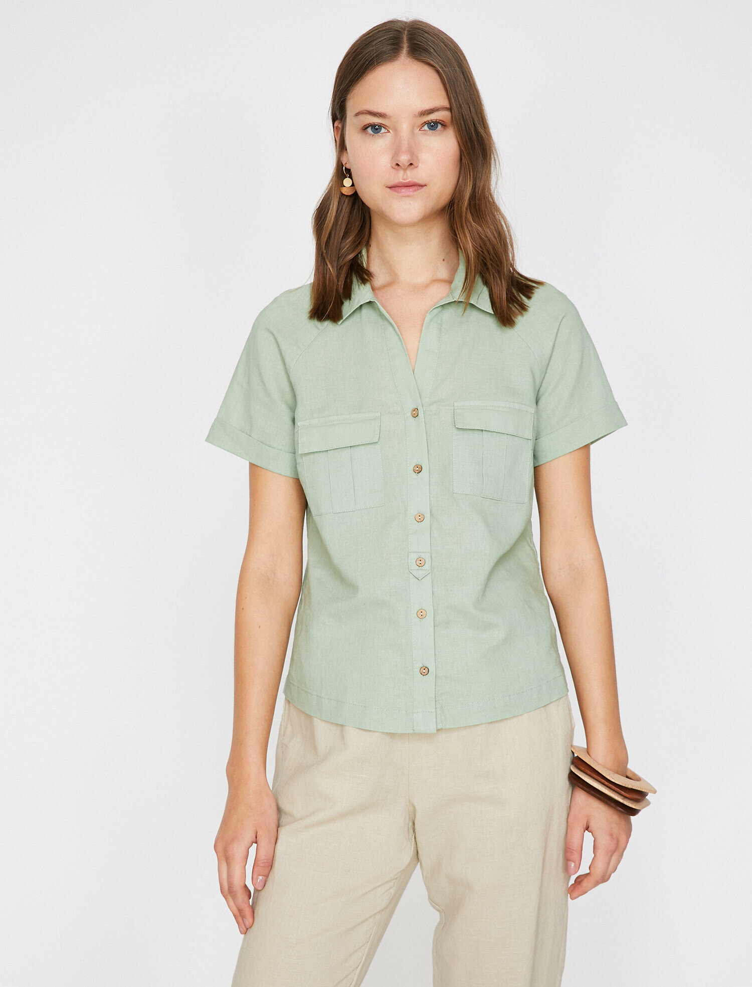   Cep Detaylı Gömlek