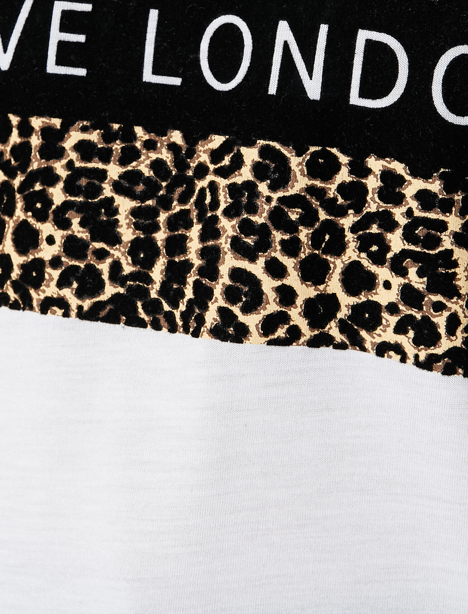   Leopar Desenli Baskılı Bisiklet Yaka Standart Kalıp Tişört