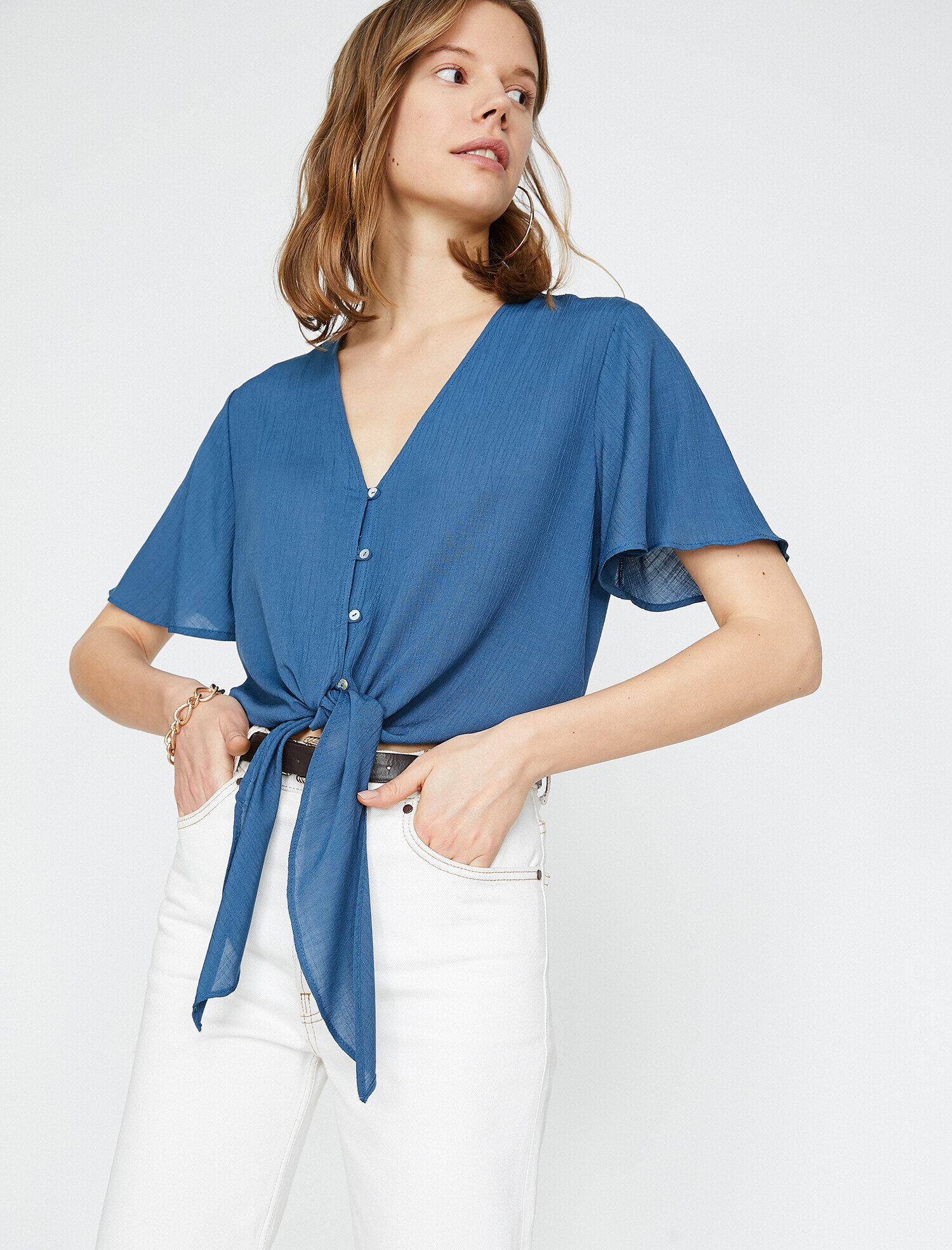   Beli Bağlamalı Gömlek