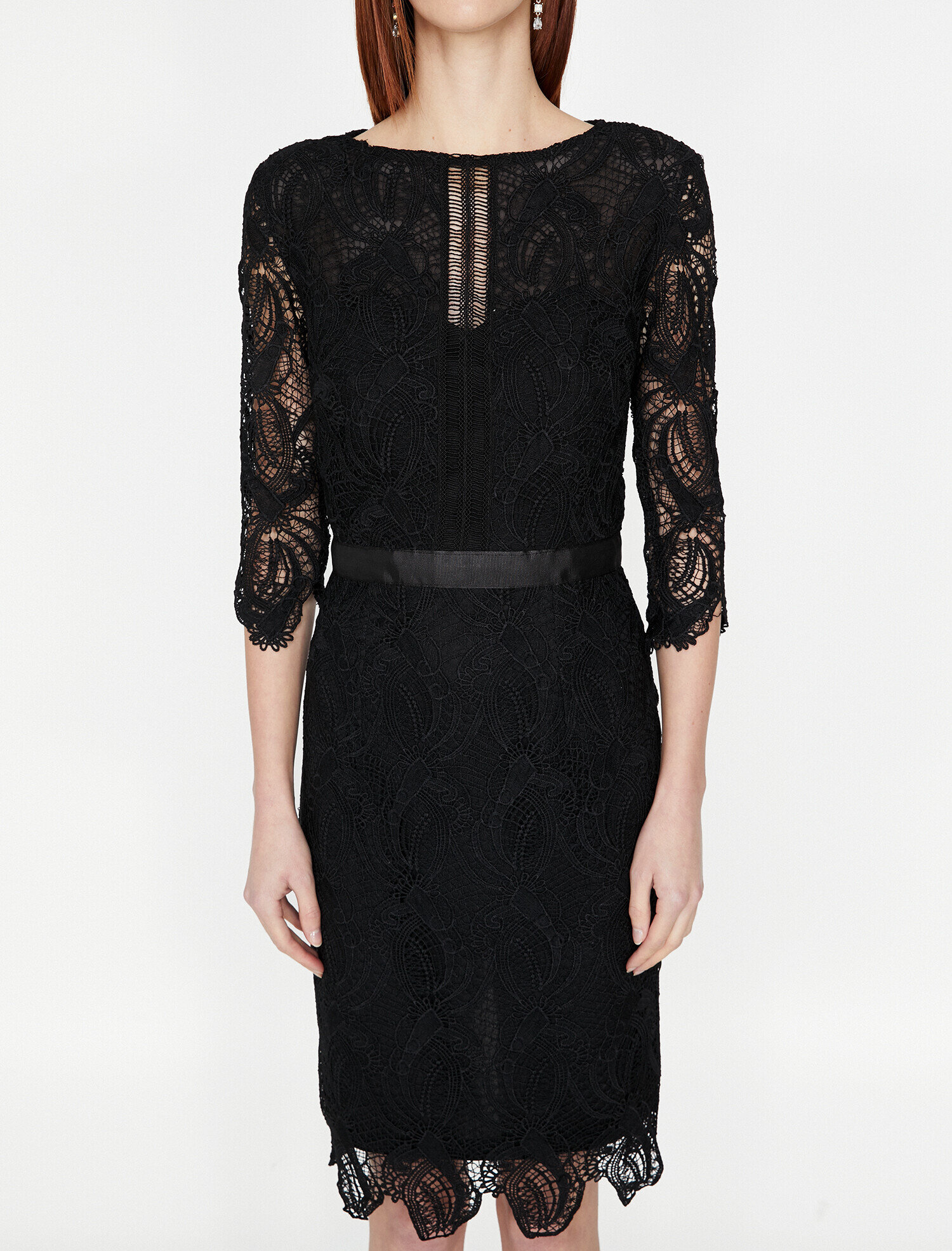 Dantel Detaylı Abiye Elbise