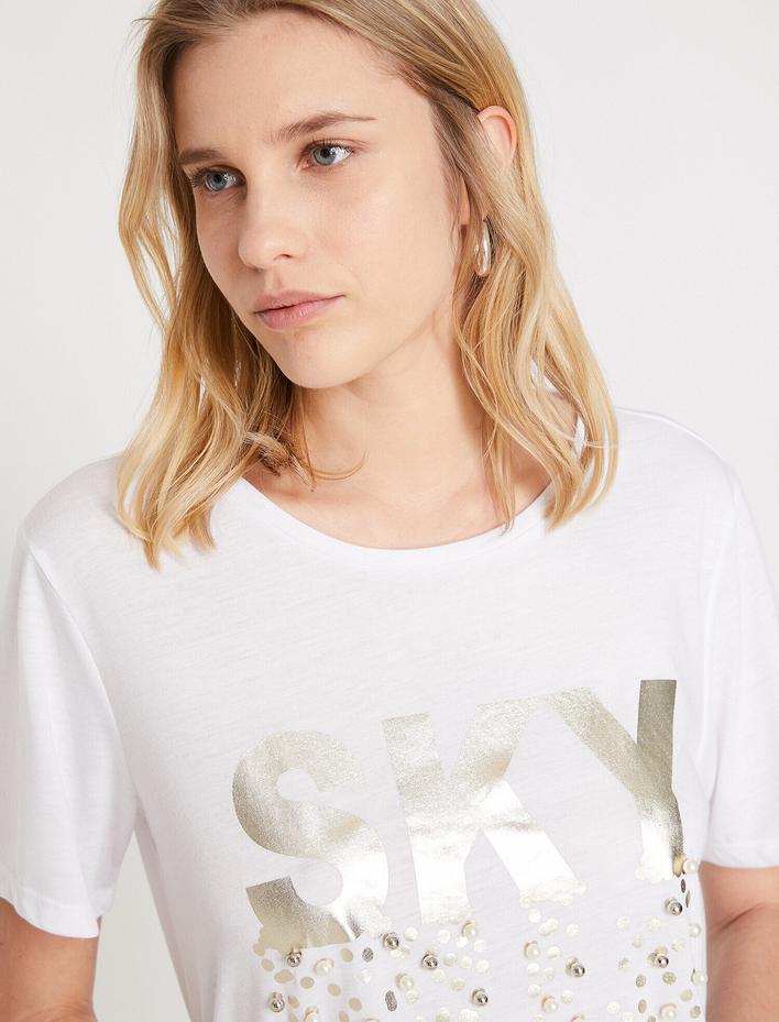  Yazılı Baskılı Tişört