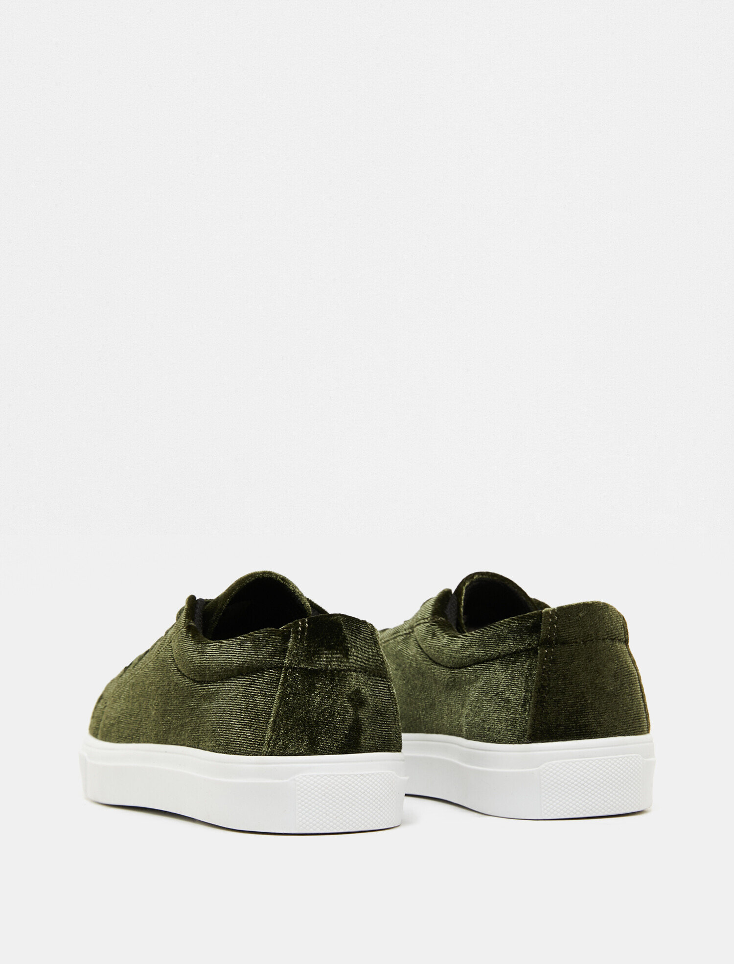  Kadın Bağcıklı Spor Ayakkabı Kadife Görünümlü