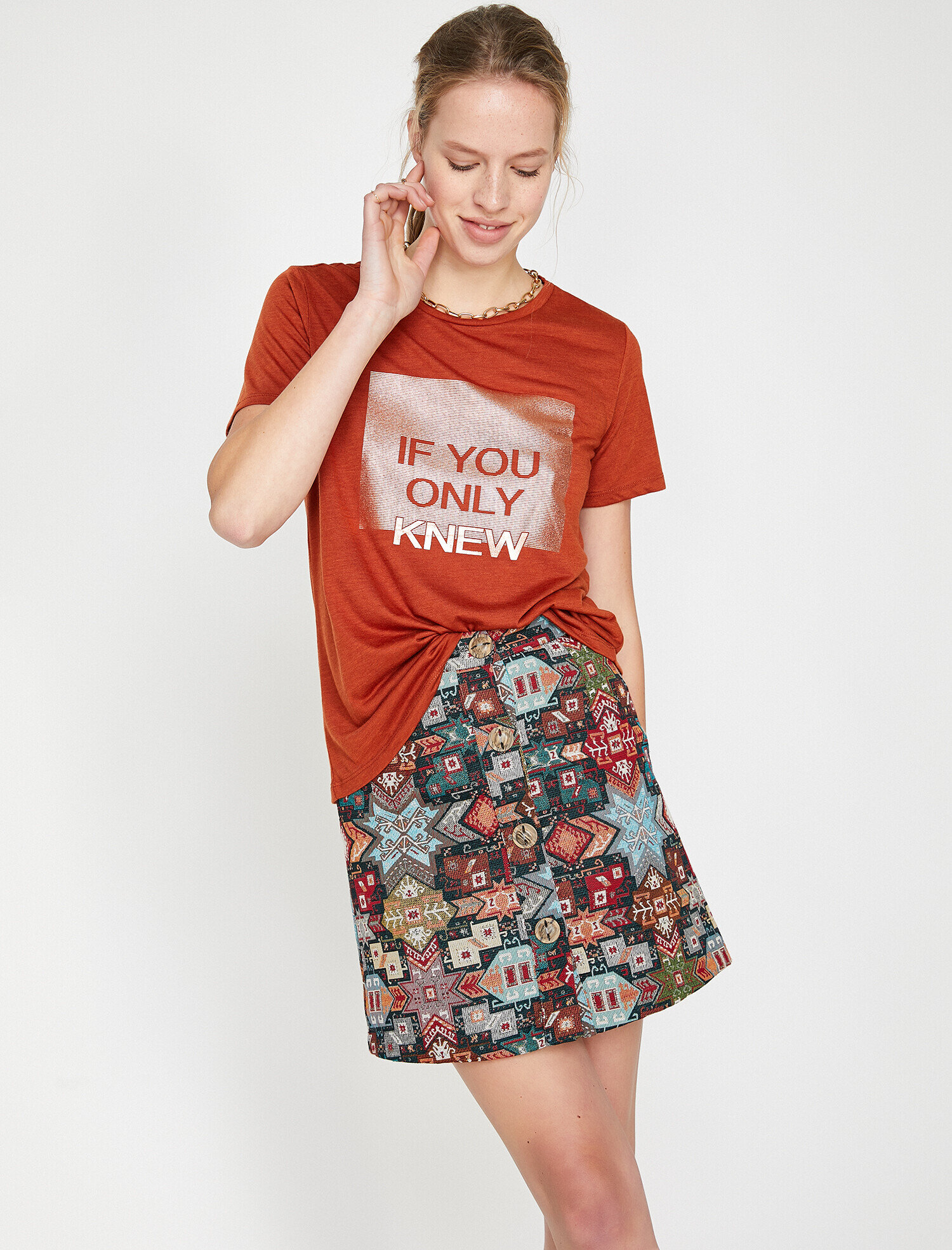   Yazılı Baskılı Tişört