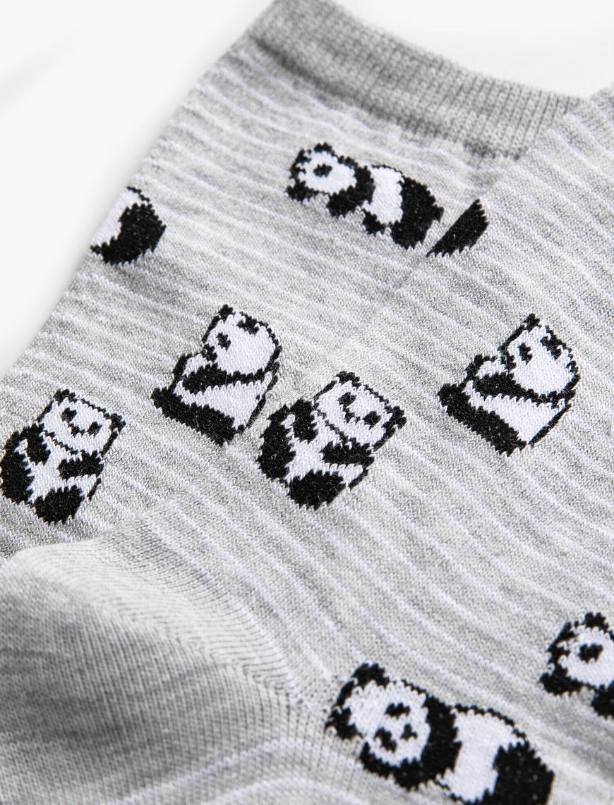  Kadın Panda Baskılı Çorap