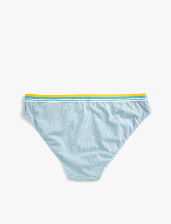  Pamuklu Baskılı Brief Basic Külot