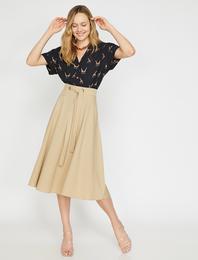 Skirtly Yours Styled by Melis Ağazat - Beli Bağlamalı Etek