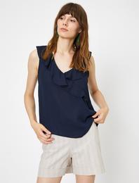 Fırfır Detaylı Bluz