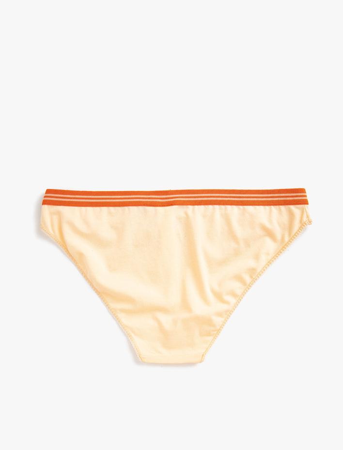  Pamuklu Baskılı Brief Basic Külot