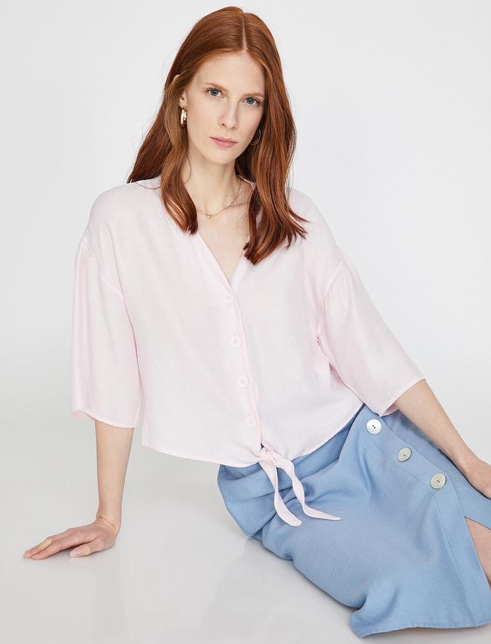  Beli Bağlamalı Gömlek