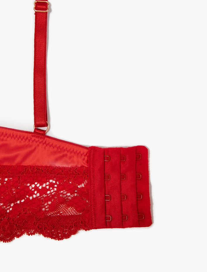  Destekli Sütyen Dantelli Ekstra Dolgulu