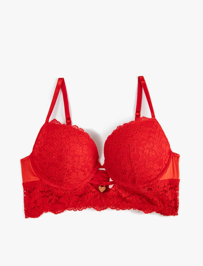  Destekli Sütyen Dantelli Ekstra Dolgulu