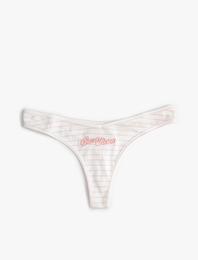 Nakışlı Çizgili String Külot