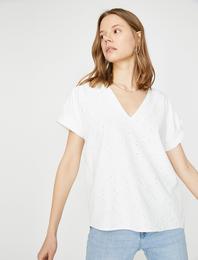 Baskı Detaylı Bluz