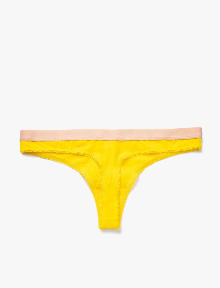  Pamuklu Baskılı String Basic Külot