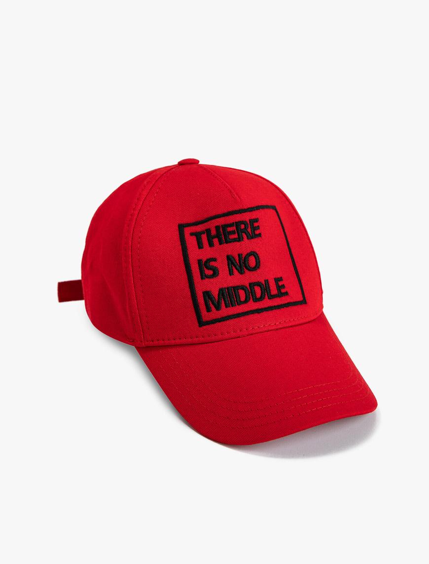 Erkek Slogan İşlemeli Kep Şapka