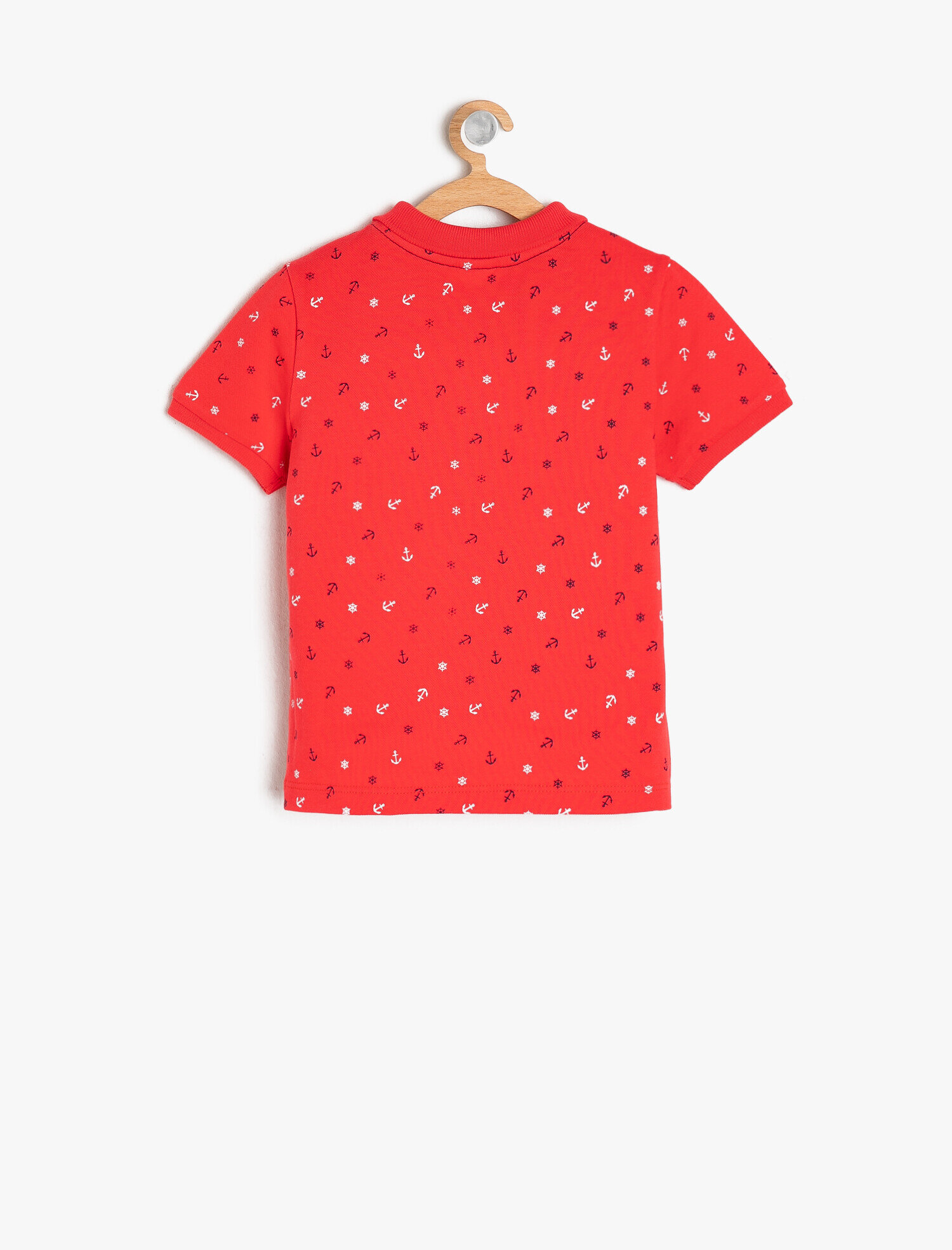  Erkek Bebek Polo Yaka Tişört Desenli Kısa Kollu