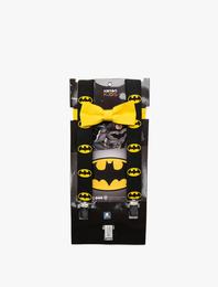 Batman Baskılı Kemer Papyon Seti