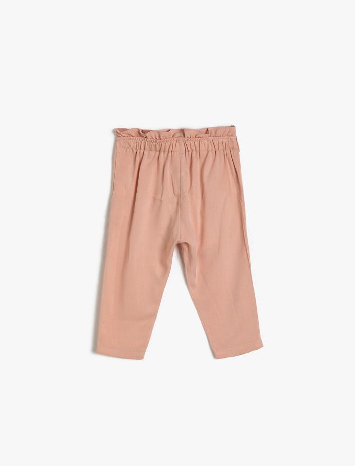 Kız Bebek Fırfır Detaylı Pantolon
