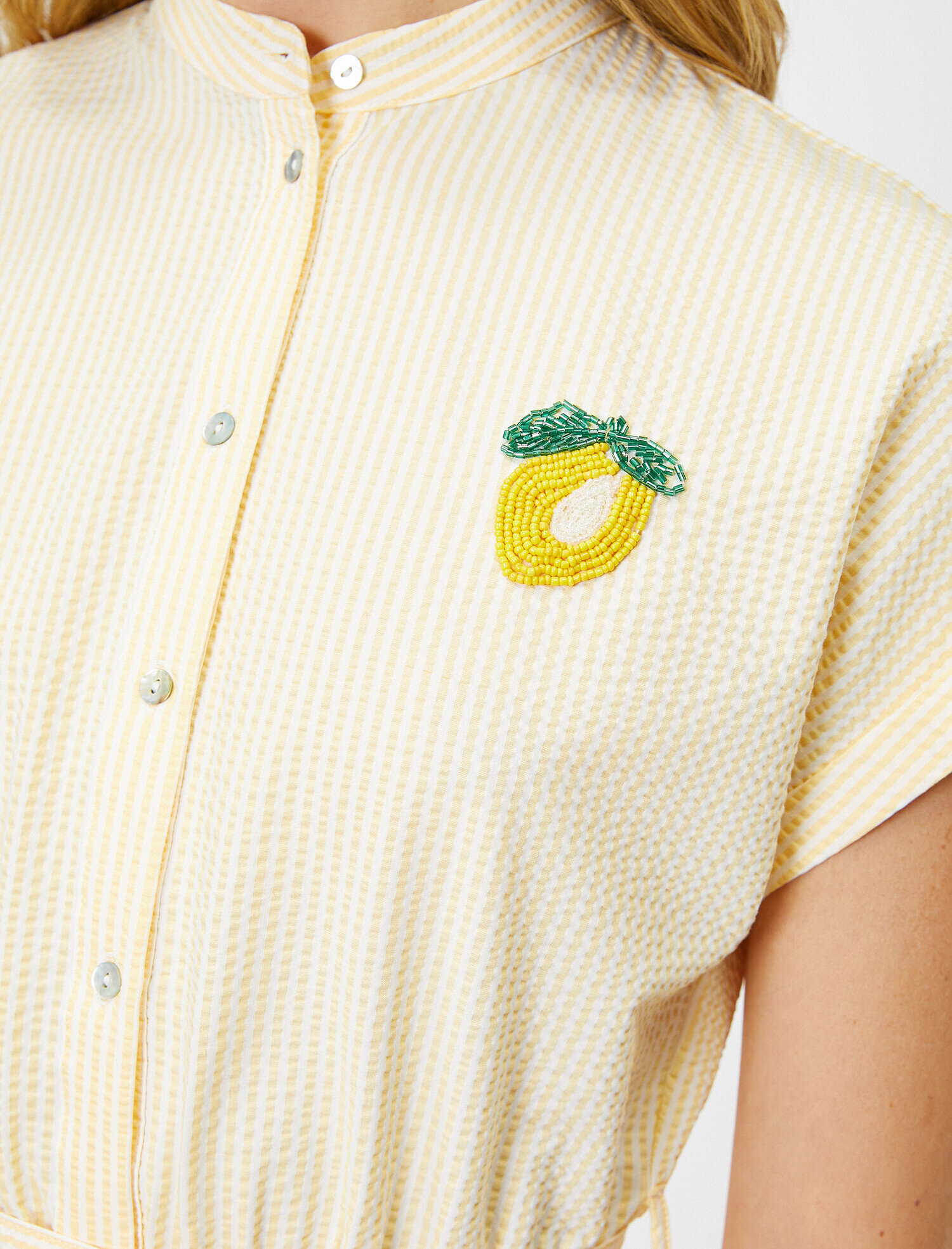   Düğme Detaylı Elbise