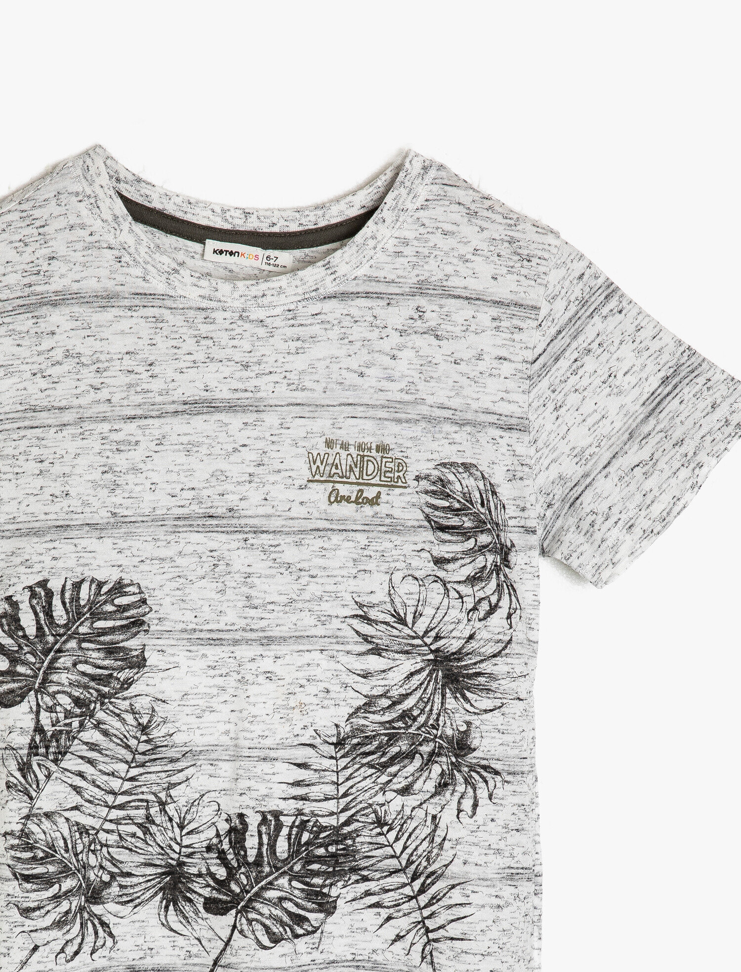  Erkek Çocuk Desenli Tişört Kısa Kollu Bisiklet Yaka