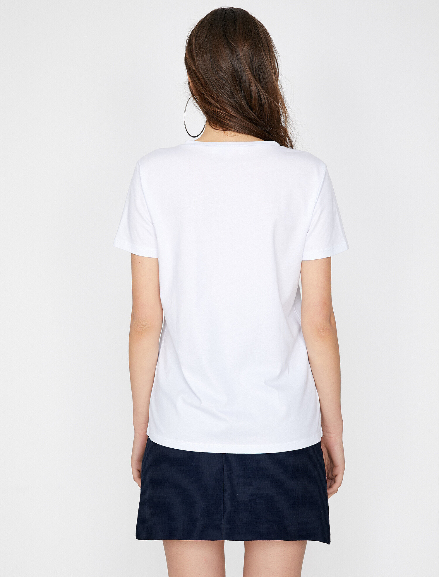   Bisiklet Yaka Baskılı Kısa Kol Tişört