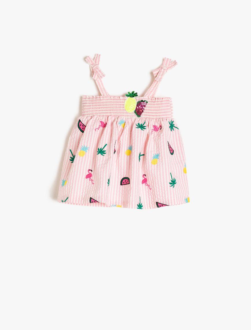  Kız Bebek İşlemeli Elbise