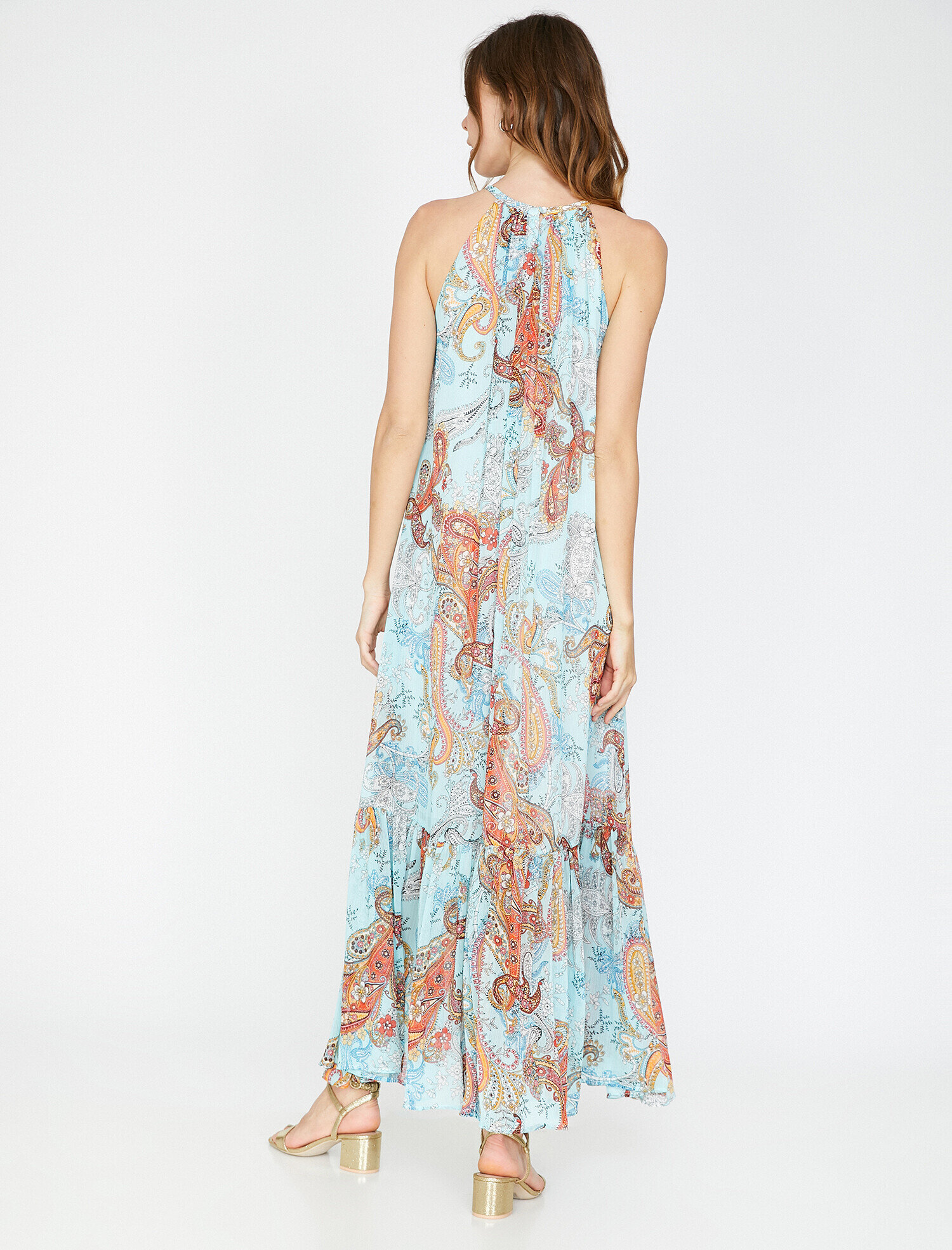   Uzun Elbise Kolsuz Bisiklet Yaka