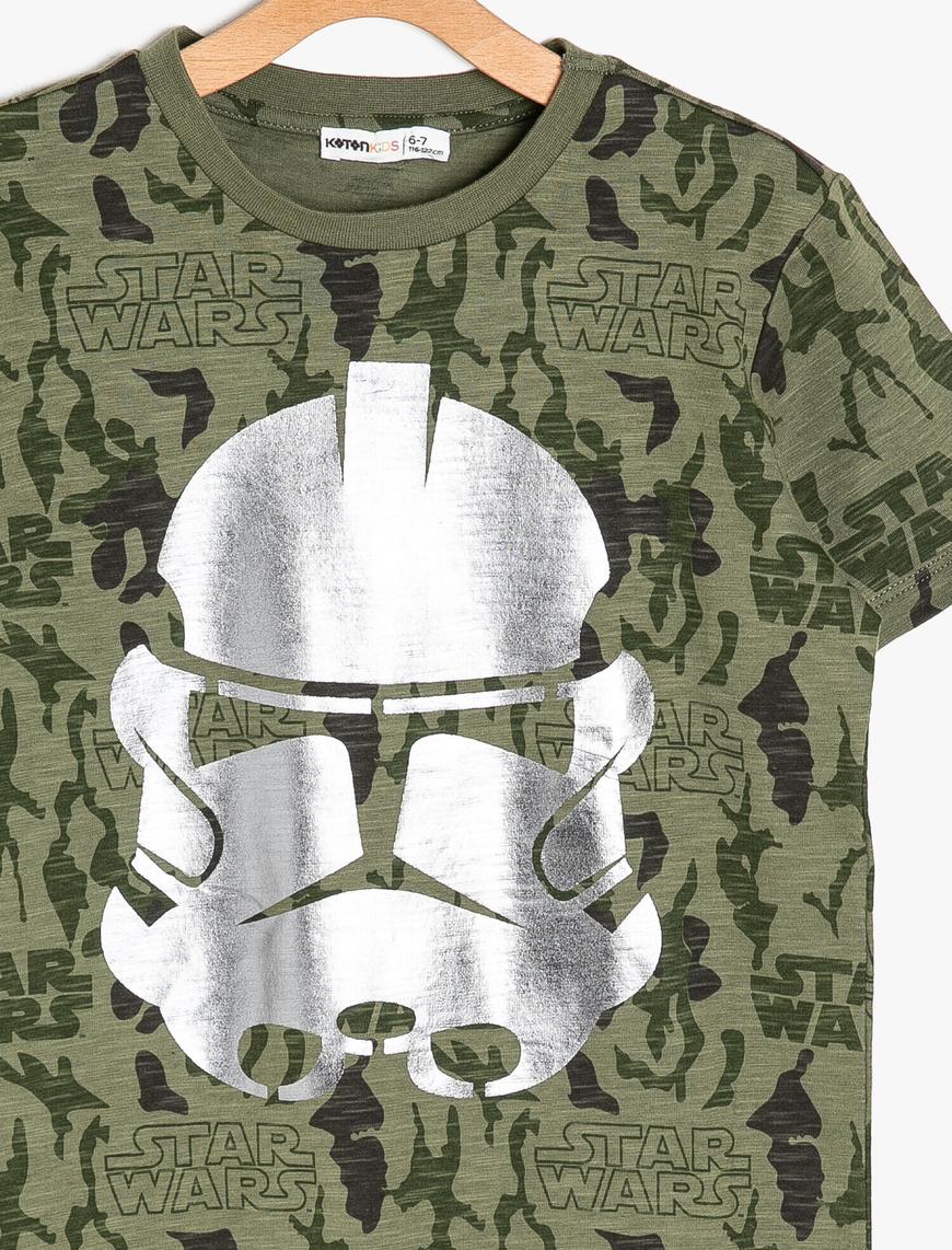  Erkek Çocuk Star Wars Baskılı Tişört Lisanslı