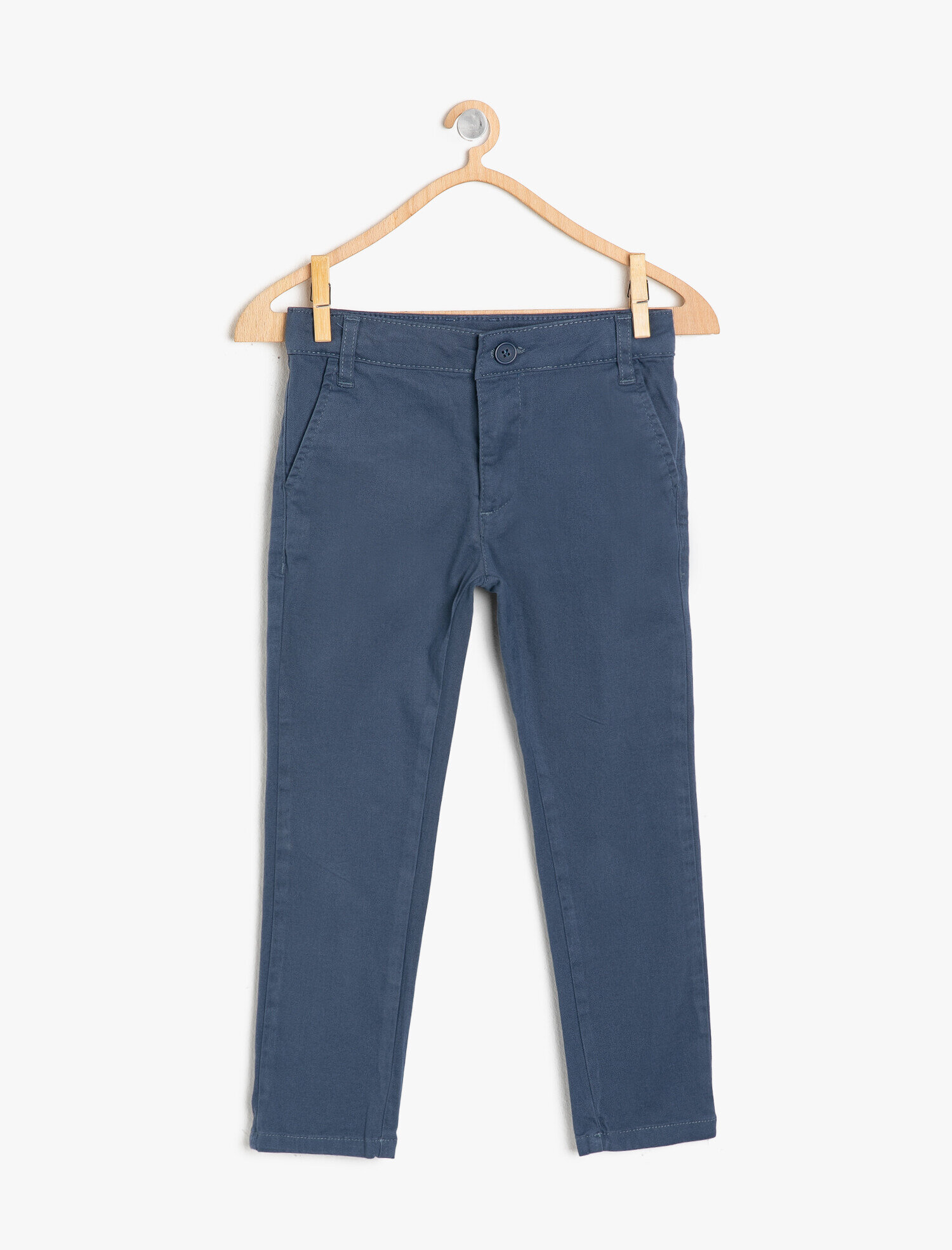  Erkek Çocuk Chino Basic Pantolon Pamuklu Cepli