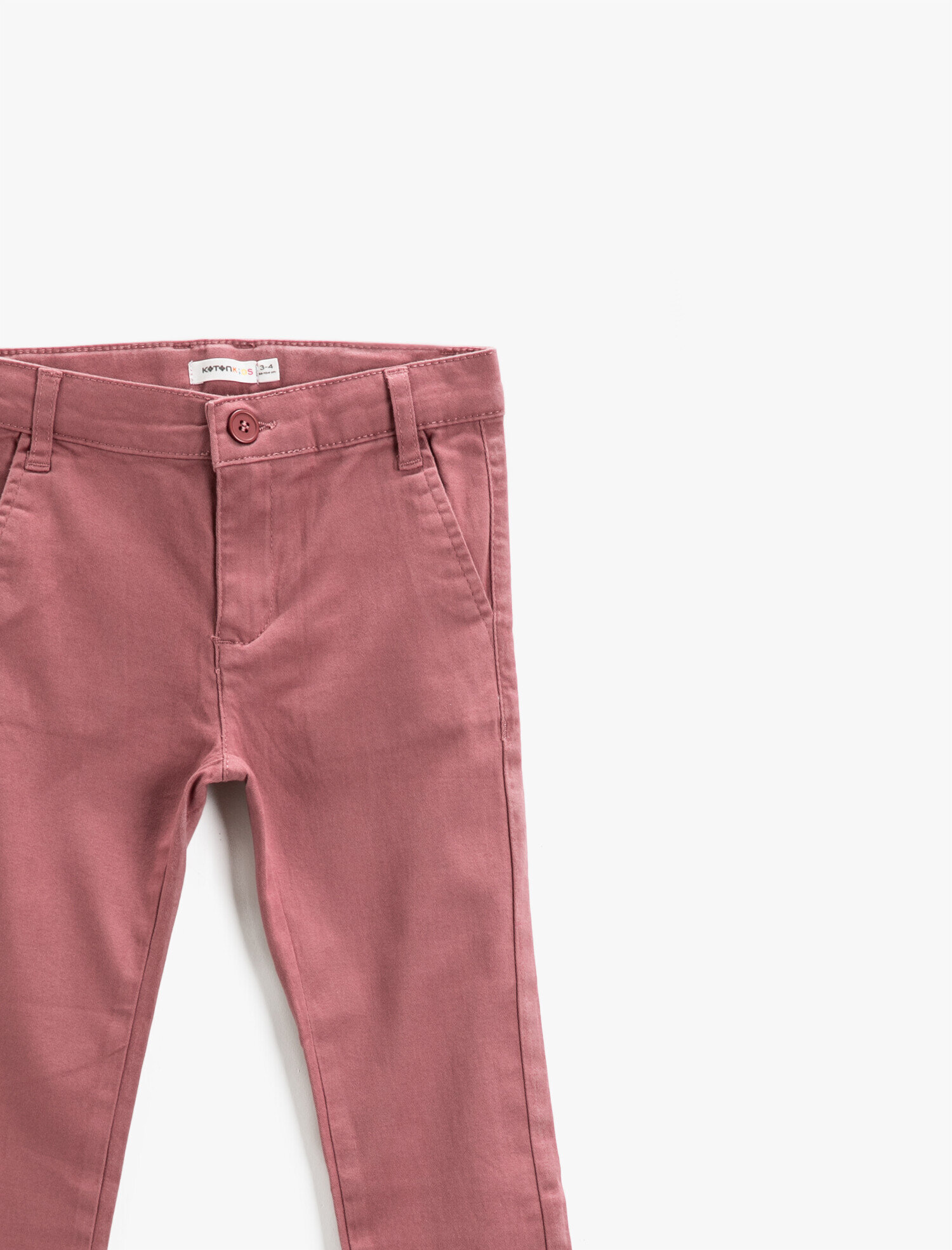  Erkek Çocuk Chino Basic Pantolon Pamuklu Cepli
