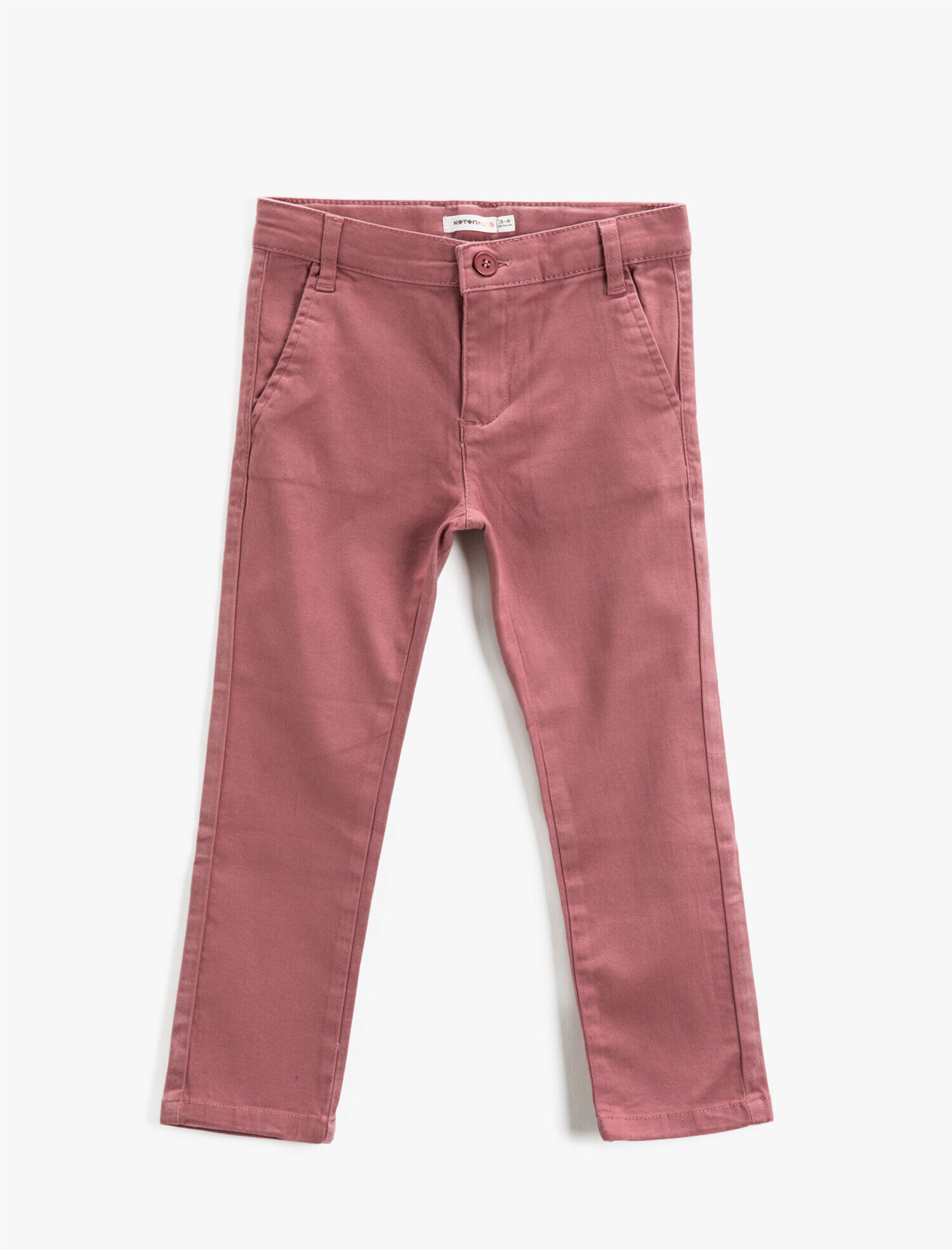  Erkek Çocuk Chino Basic Pantolon Pamuklu Cepli