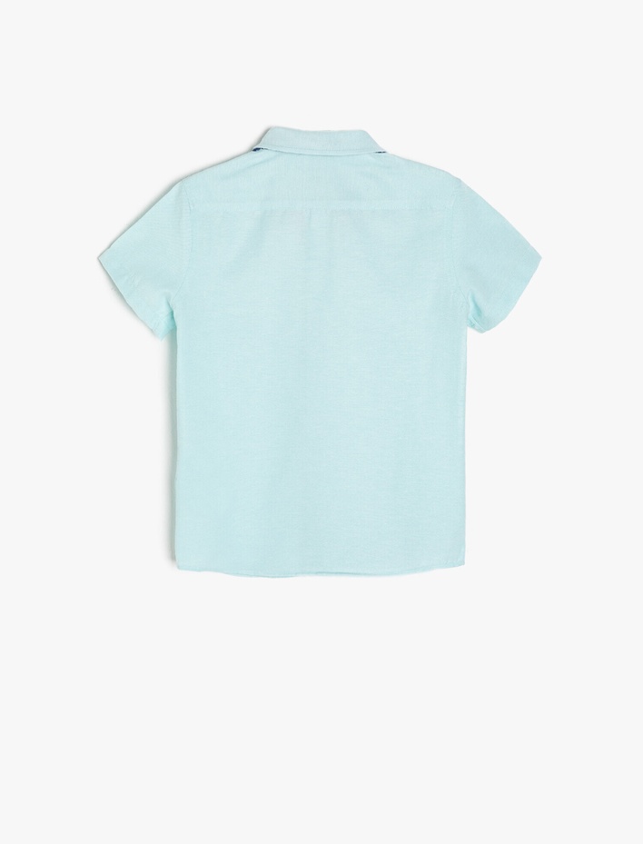 Erkek Çocuk Desenli Gömlek Cep Detaylı