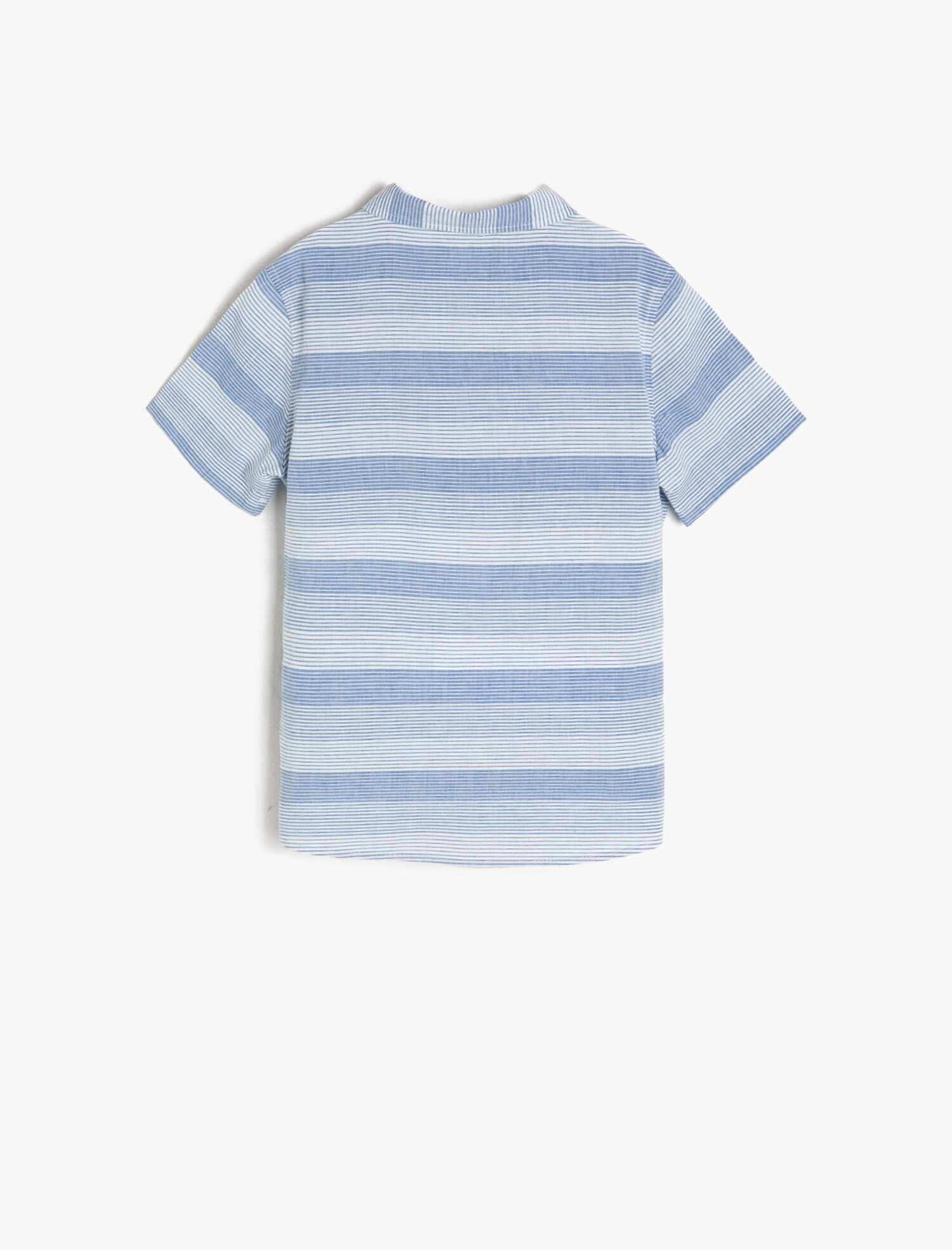  Erkek Çocuk Çizgili Gömlek Kısa Kollu