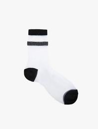 Tül Detaylı Soket Çorap