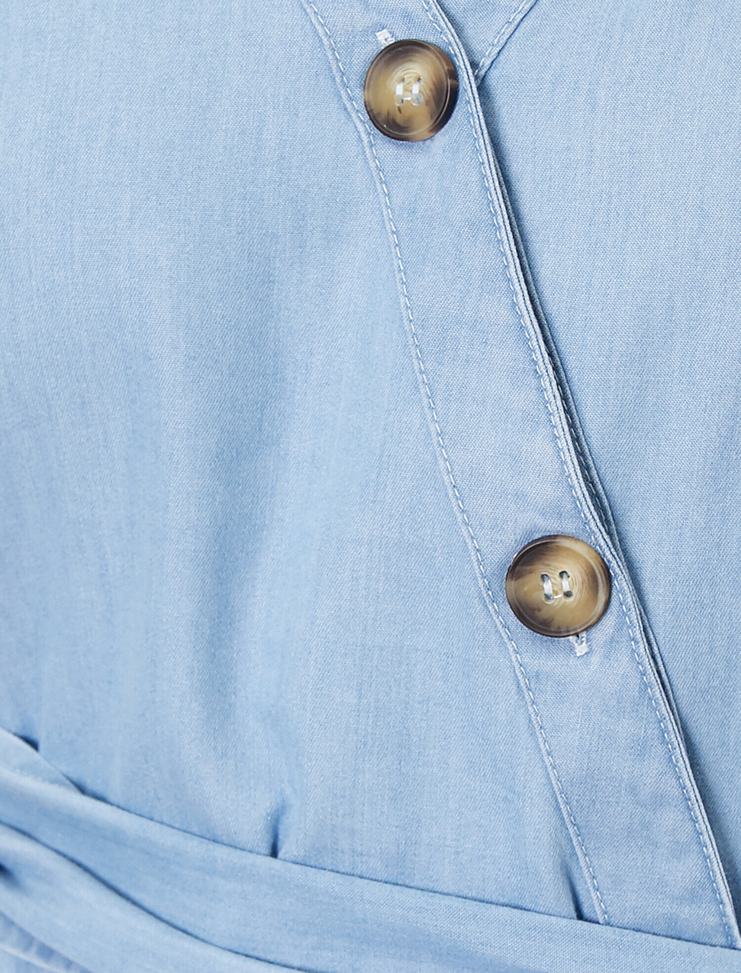   Kemer Detaylı Jean Elbise