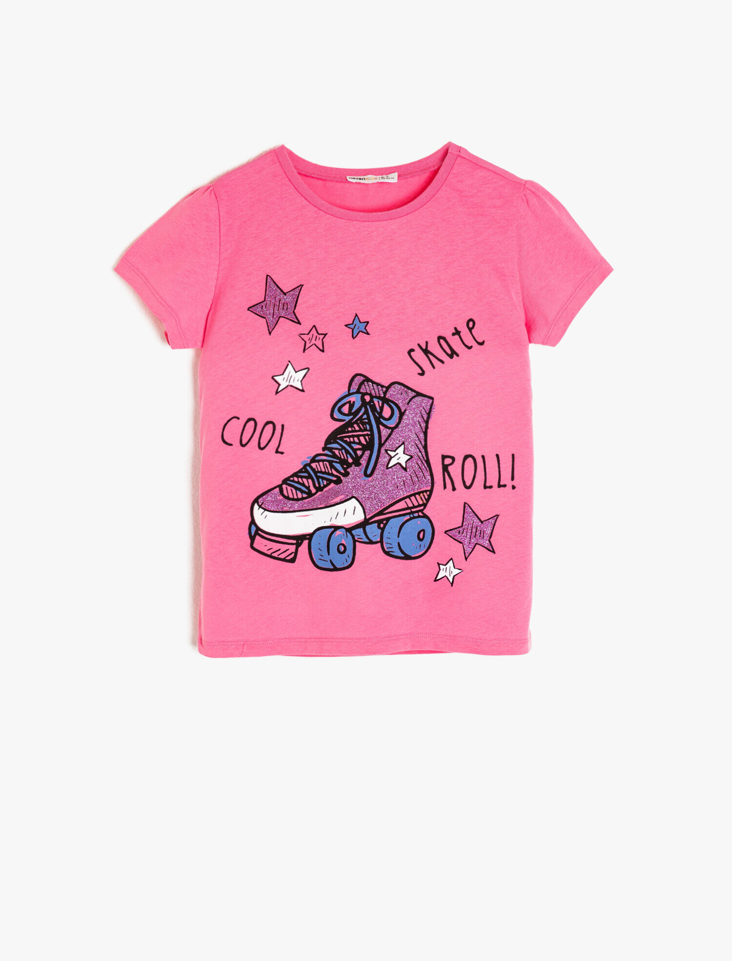  Kız Çocuk Baskılı Tişört Kısa Kollu