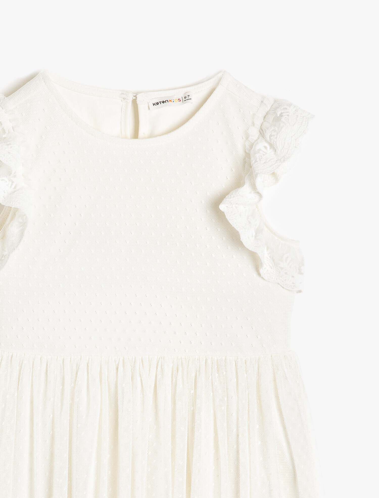  Kız Çocuk Dantel Detaylı Elbise