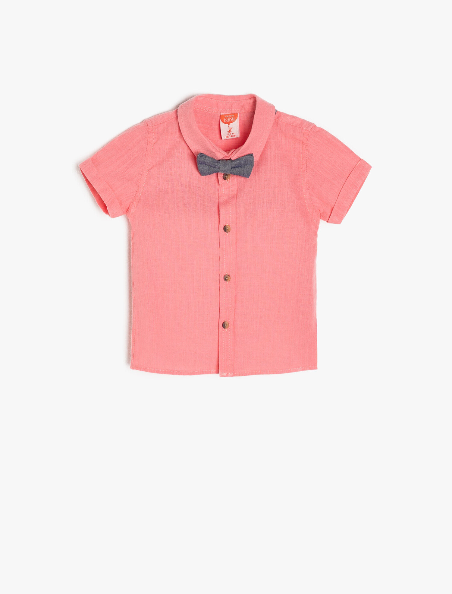  Erkek Bebek Papyon Detaylı Gömlek