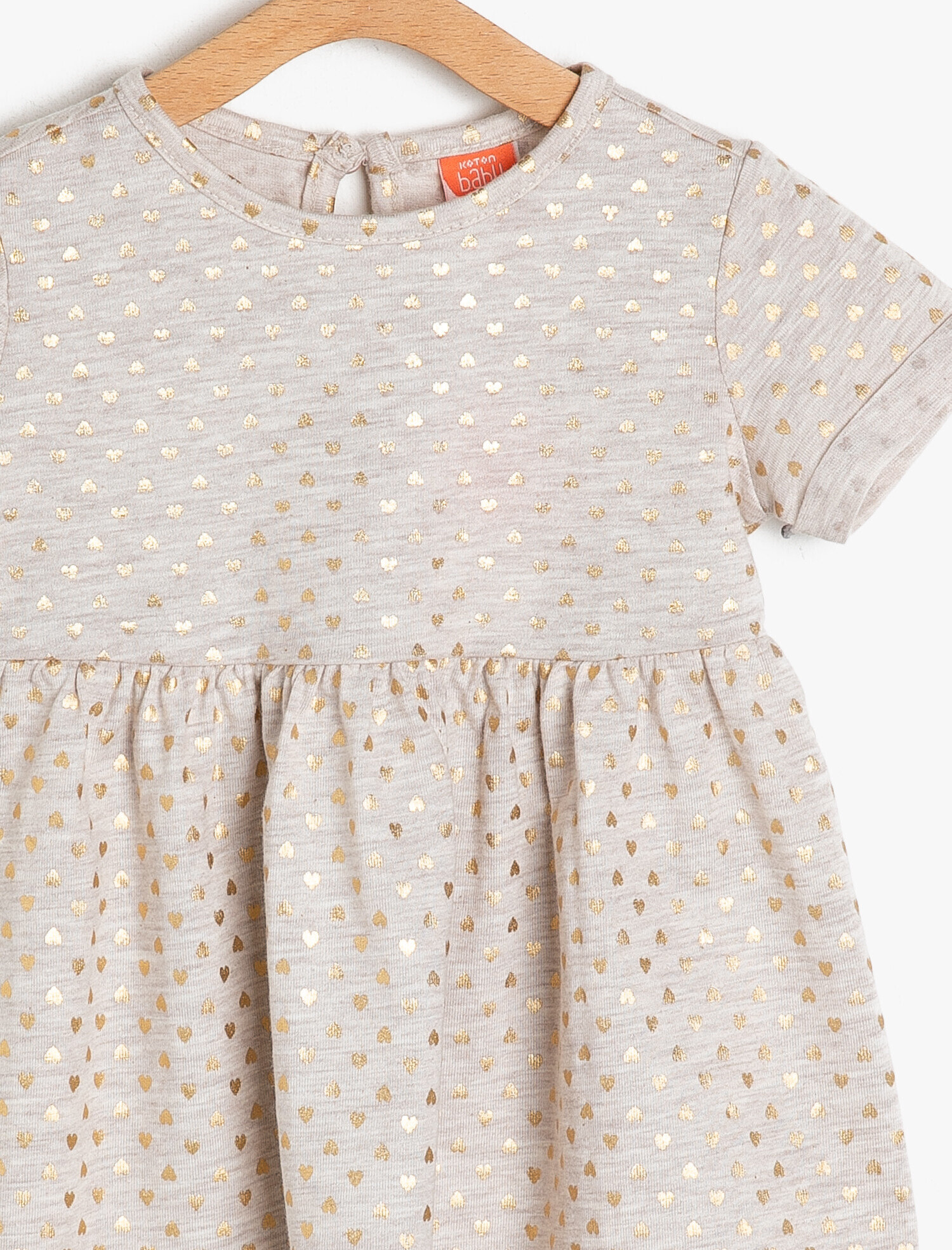  Kız Bebek Baskılı Elbise Kısa Kollu